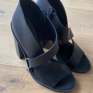 Brand new open toe boots